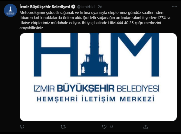 İzmir'i sağanak vurdu