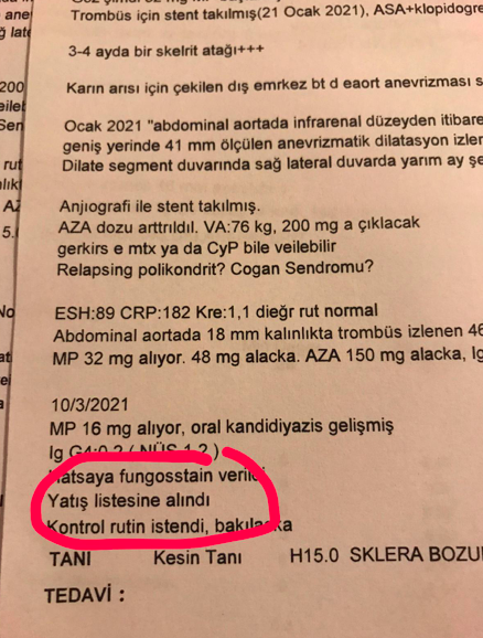 Aslı Özkısırlar’ın yatak sırası beklediği belgelendi