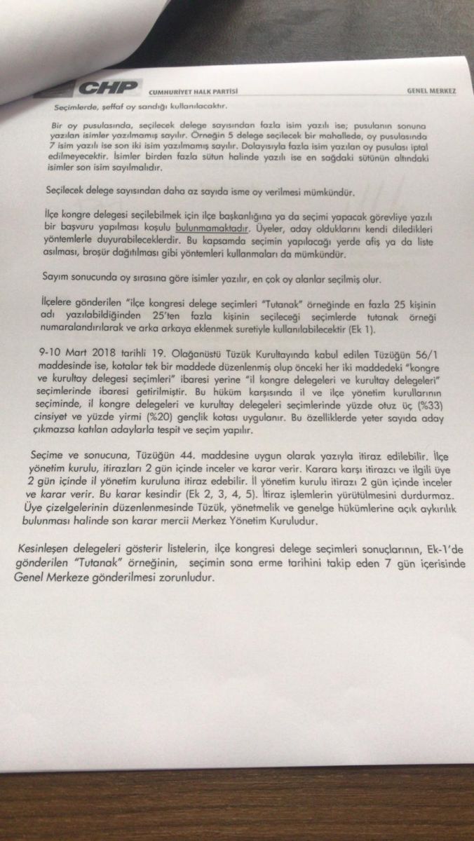 CHP GENEL MERKEZİ'NDEN SANDIK ÖNCESİ SON UYARI