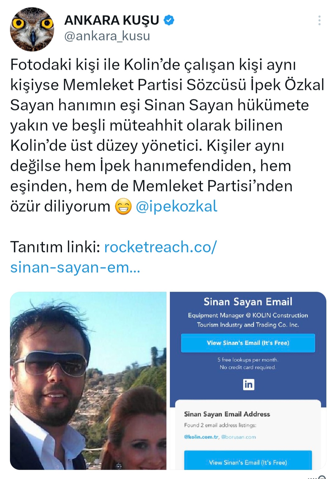 Şok iddia: İnce'nin Sözcüsünün eşi Kolin yöneticisi