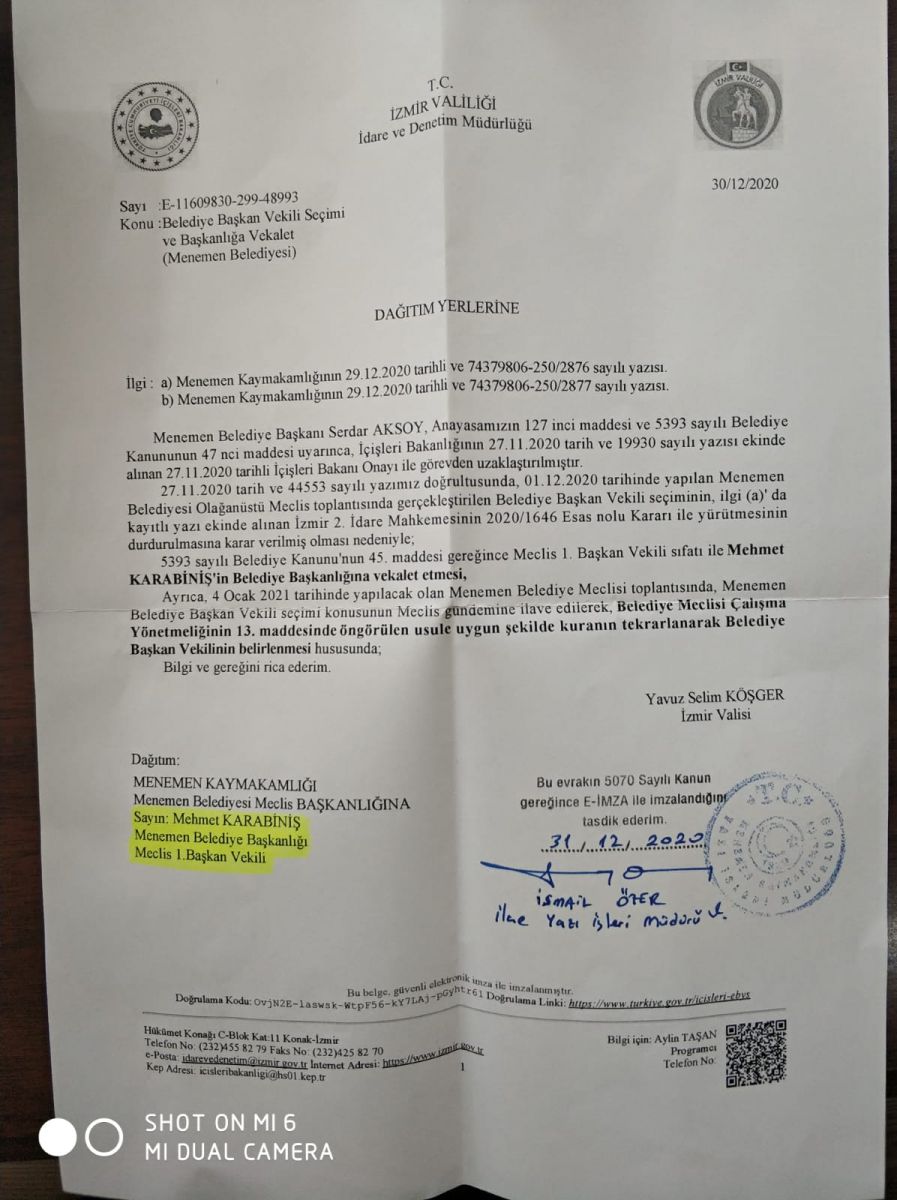 Menemen'de kuranın tekrar edileceği tarih belli oldu