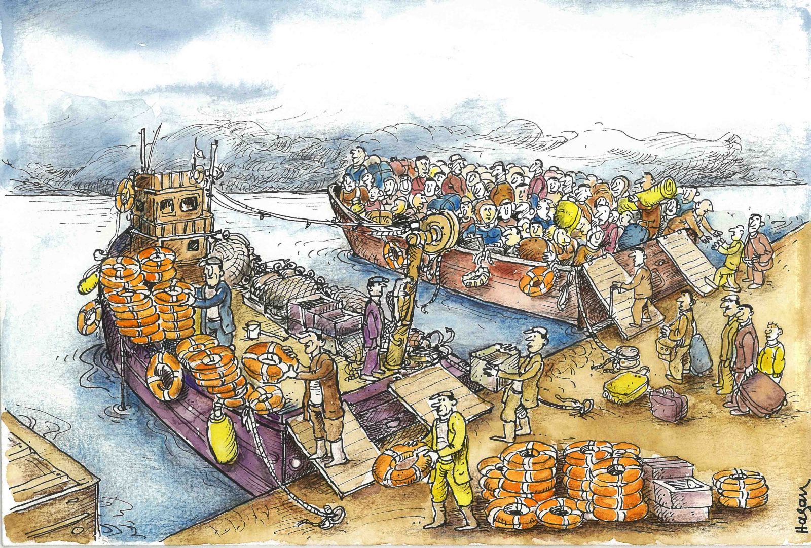 Karikatürler Bayraklı' da Yarıştı