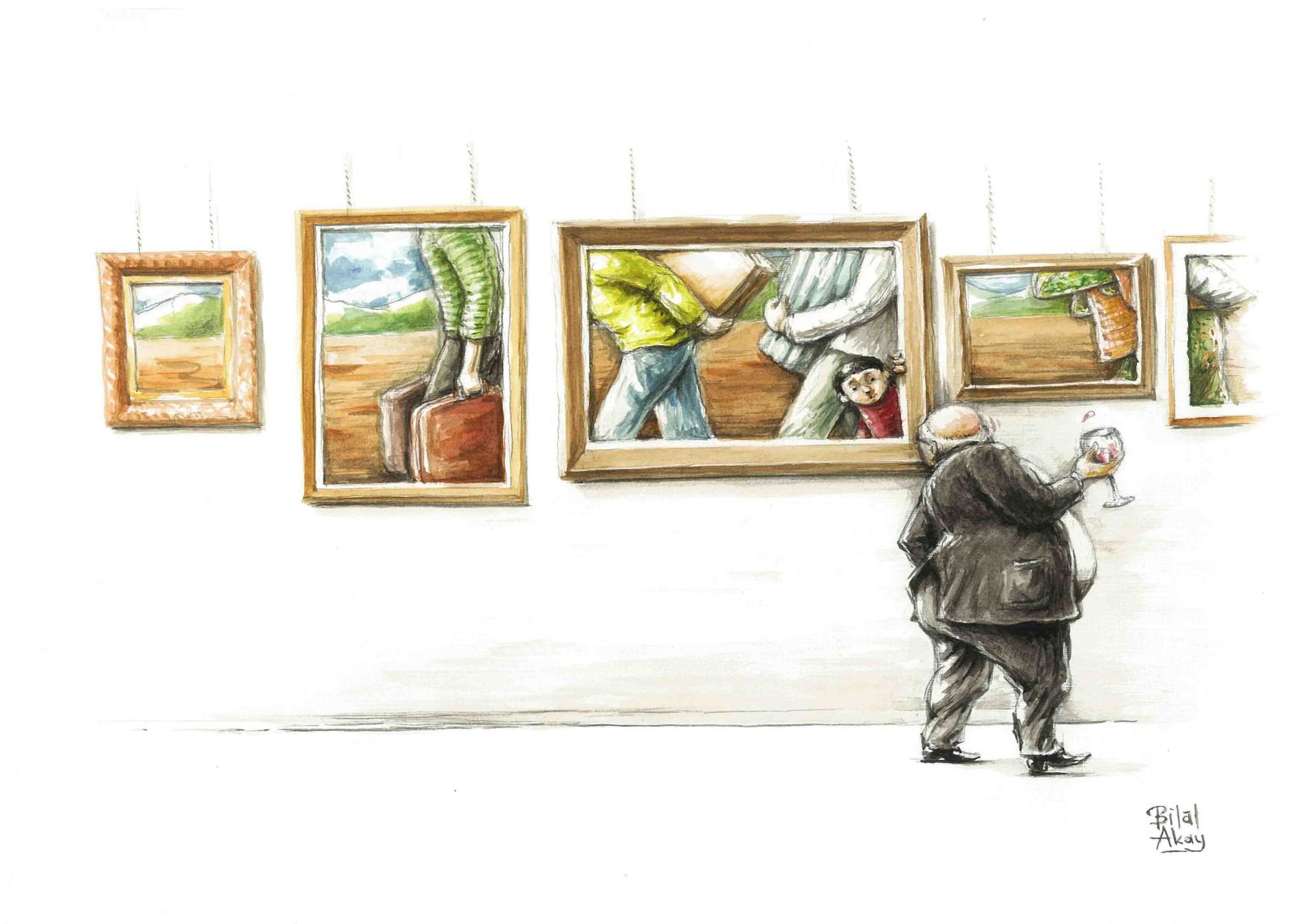 Karikatürler Bayraklı' da Yarıştı