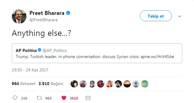 Savcı Bharara' dan Manidar Tweet