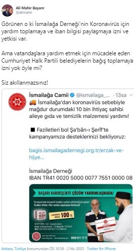 Cemaatler bağış toplayabilir, belediyeler toplayamaz!
