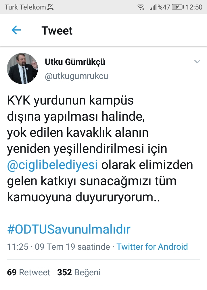 ODTÜ ye Gümrükçü'den Destek