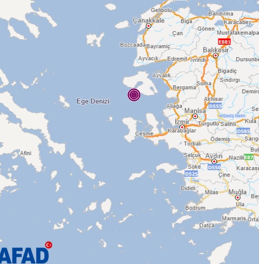 İzmir açıklarında korkutan bir deprem daha