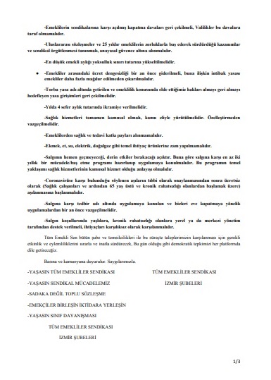 Tüm Emekliler Sendikası Meclis'e seslerini duyurmak için alandaydı