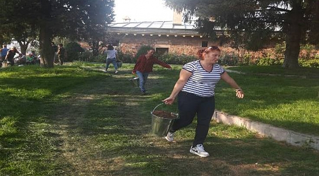 Hacı Bektaş Veli Dergahı'na Abdesthane İçin Kepçe Girdi