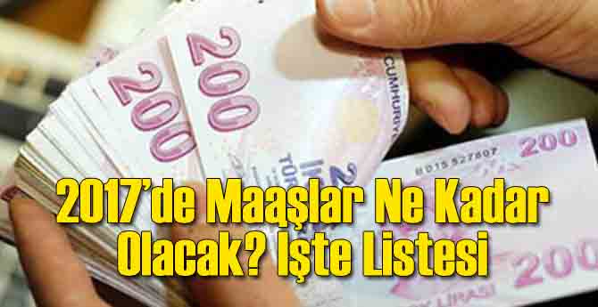 2017'de Memur Maaşı Ne Kadar Olacak?