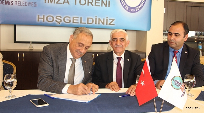 Ödemiş Belediyesi, Kadrolu İşçiler İçin 3 Yıllık Toplu İş Sözleşmesi İmzaladı