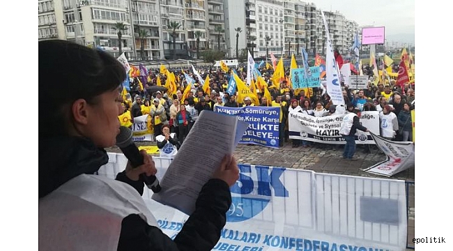 KESK&#039; in Mitinginde Emekliler&#039;de Alandaydı