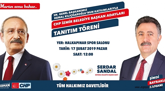 CHP Bayraklı Adayı Sandal'dan Bayraklılara  Davet