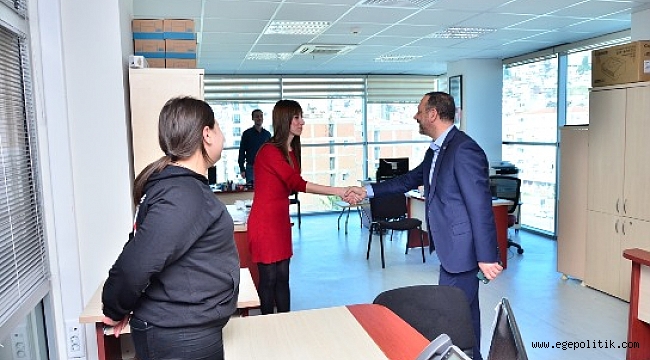 Aslan, Belediye Personelini Ziyaret  Etti