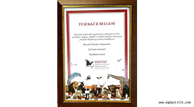Başkan Sandal'a Haytap'tan Teşekkür