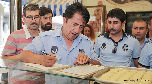 Buca’da sıkı denetim: Tatlı imalathaneleri mercek altında