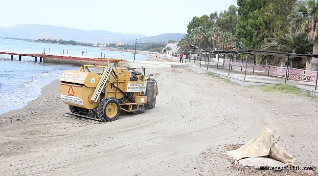 Menderes Belediyesi sahilleri yaza hazırlandı