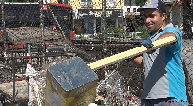 Buca’nın koca yürekli temizlik personeli sokaklara sevgi ekiyor