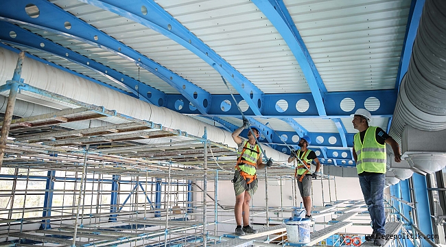 Buca’nın yüzme havuzunda bakım zamanı