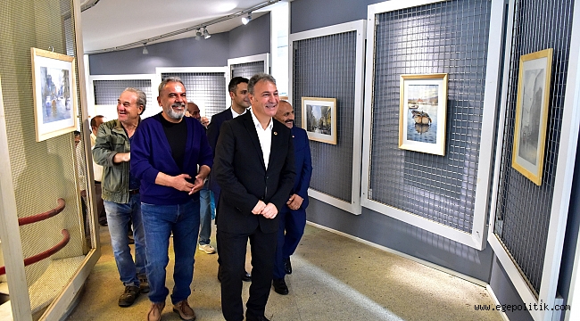 Ressam Adnan Kandemir   yedinci kişisel sergisini Bornova'da açtı