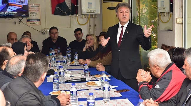 Başkan İduğ kahvehane toplantısında  vatandaşlarla buluştu