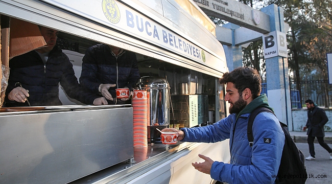 Bucalı öğrencilerin içi anne çorbasıyla ısınıyor