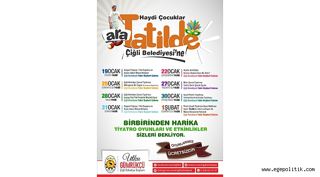 Çiğli Belediyesi’nden Çocuklara Sömestir Hediyesi