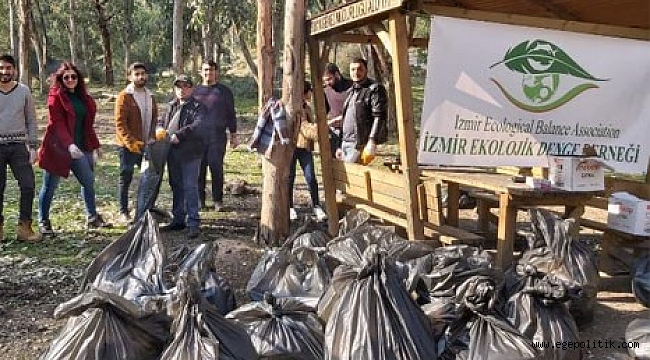 Örnekköy Vadisi’nde 1 Ton plastik atık topladılar