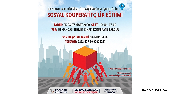 Bayraklı&#039;da “Sosyal Kooperatifçilik” eğitimi