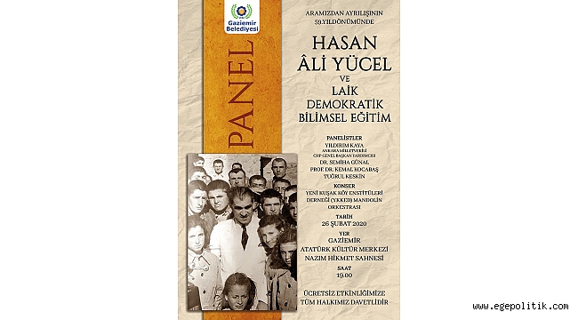 Hasan Âli Yücel Gaziemir’de anılacak