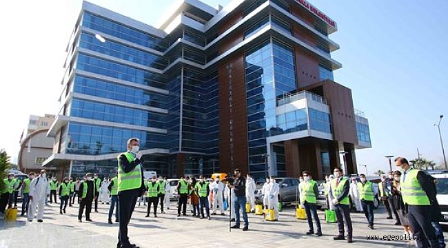 Bayraklı’da, dev koronavirüs ekibi sahada