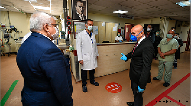 Tunç Soyer’den çalışanlara moral ziyareti