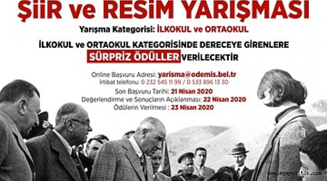 Ödemiş Belediyesi'nden 100. yıl şiir ve resim yarışması