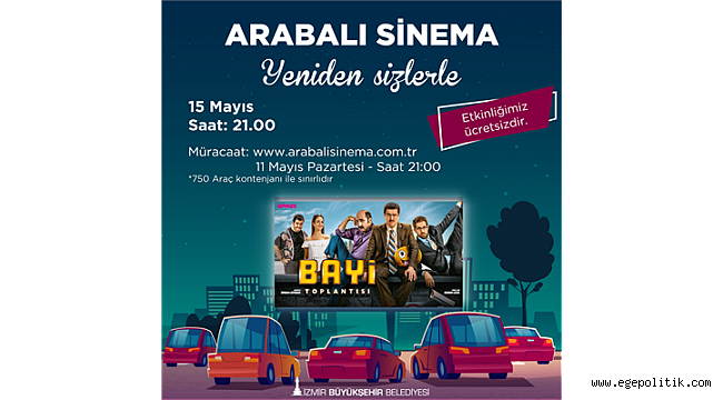 Açık havada sinema gösterimine büyük ilgi