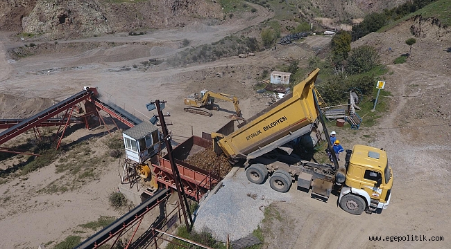 AYVALIK'TA TAŞ OCAĞI BEŞ YIL SONRA DEVREDE