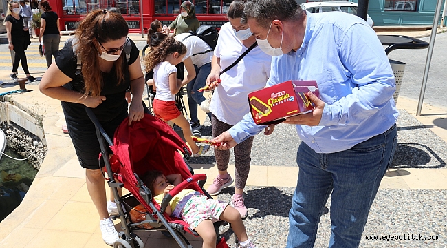 Başkan Oran çocukların yüzünü güldürdü