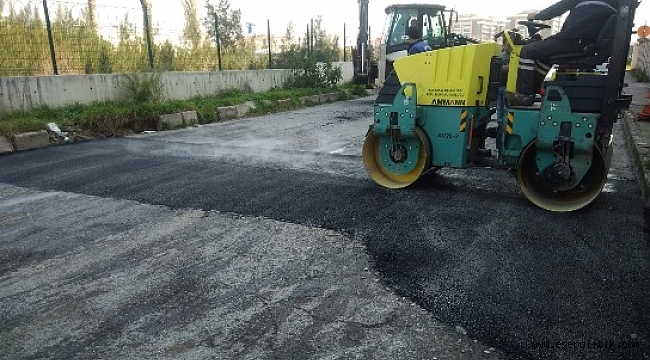 Salgın süresince Bayraklı’da 9 mahalleye 143 ton asfalt