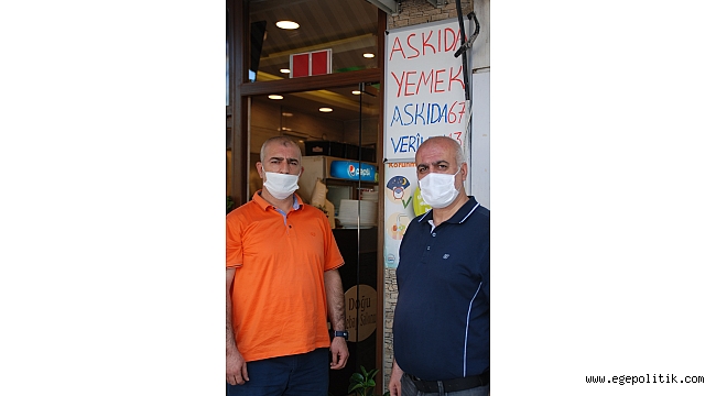 Basmaneli esnaftan askıda yemek kampanyası