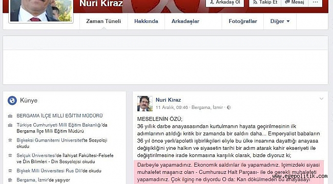 CHP’li Sertel Bergama İlçe Milli Eğitim Müdürünü uyardı