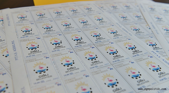 Çiğli Belediyesi'nden belediye logolu pul