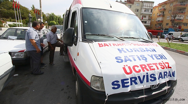 Bayraklı da Kurban satış yerlerine ücretsiz servis