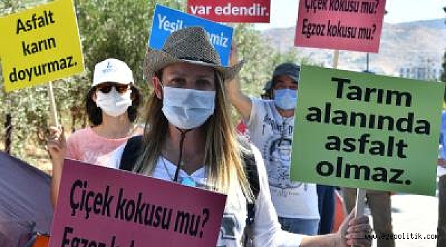 Başkan Soyer Go-Kart pistine karşı başlayan direnişe katıldı