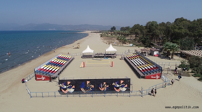 EFES SELÇUK'TA AVRUPA PLAJ VOLEYBOLU ŞAMPİYONASI İÇİN GERİ SAYIM BAŞLADI