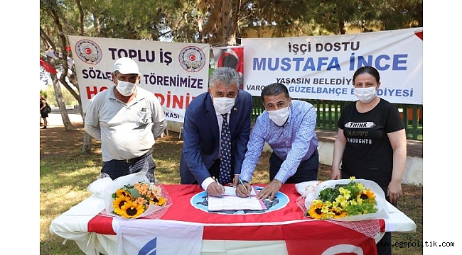 Güzelbahçe' nin KHK' lı işçileri artık sendikalı