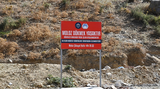 Karabağlar’da kaçak molozla mücadele sürüyor