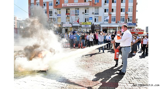 Çiğli Belediyesi' nde yangın tabikatı