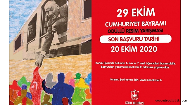 Cunhuriyet&#039; in 97. yaşı Konak&#039; ta resimlere konu olacak