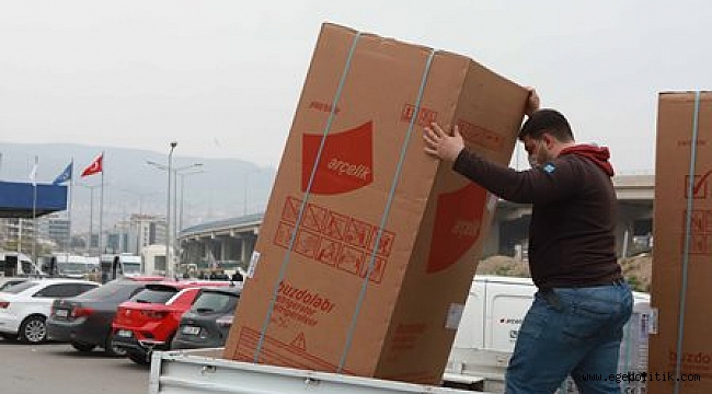 Bayraklı' da 88 aileye beyaz eşya seti