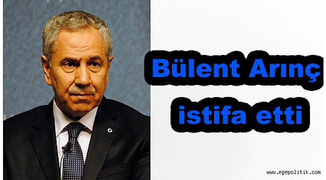 Ve Arınç istifa etti