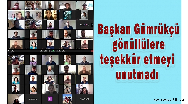 Başkan Gümrükçü gönüllülere teşekkür etmeyi unutmadı
